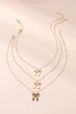 Bowknot Triple Layer Necklace