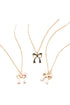 Bowknot Triple Layer Necklace