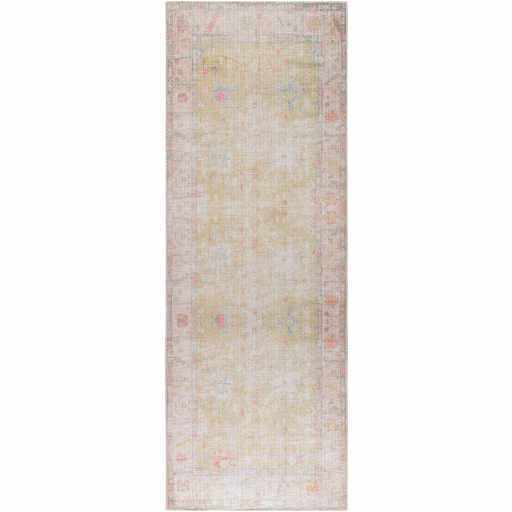 Alfombra lavable de pelo plano vintage Bozkurt