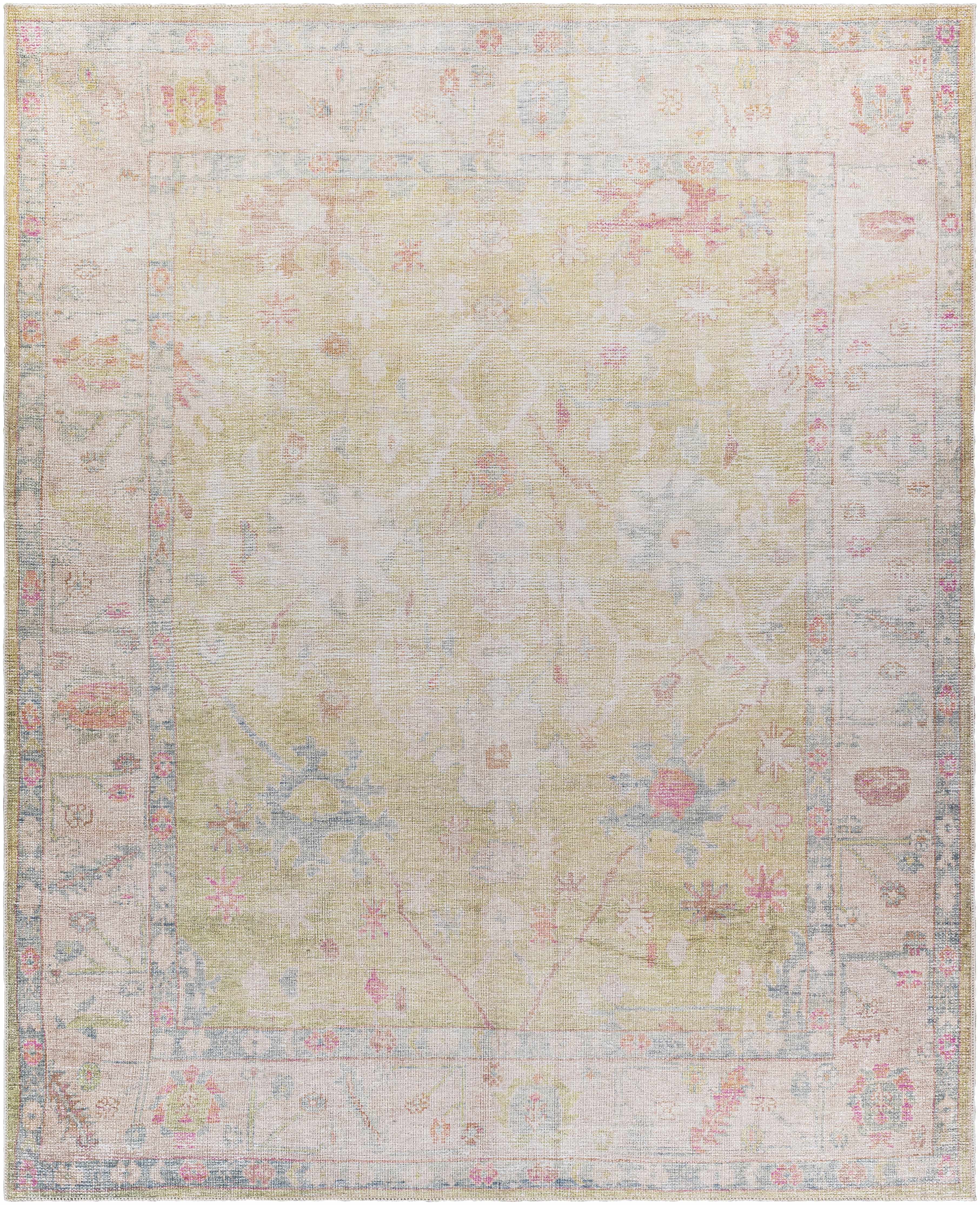 Alfombra lavable de pelo plano vintage Bozkurt