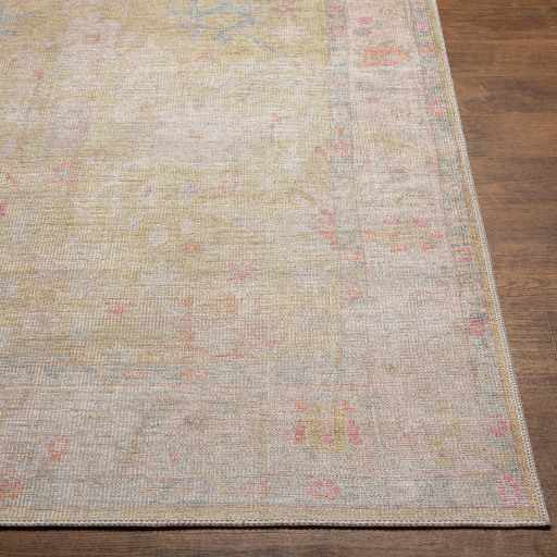 Alfombra lavable de pelo plano vintage Bozkurt