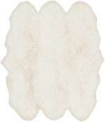 Alfombra de piel de oveja suave blanca de primera calidad