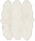 Alfombra de piel de oveja suave blanca de primera calidad
