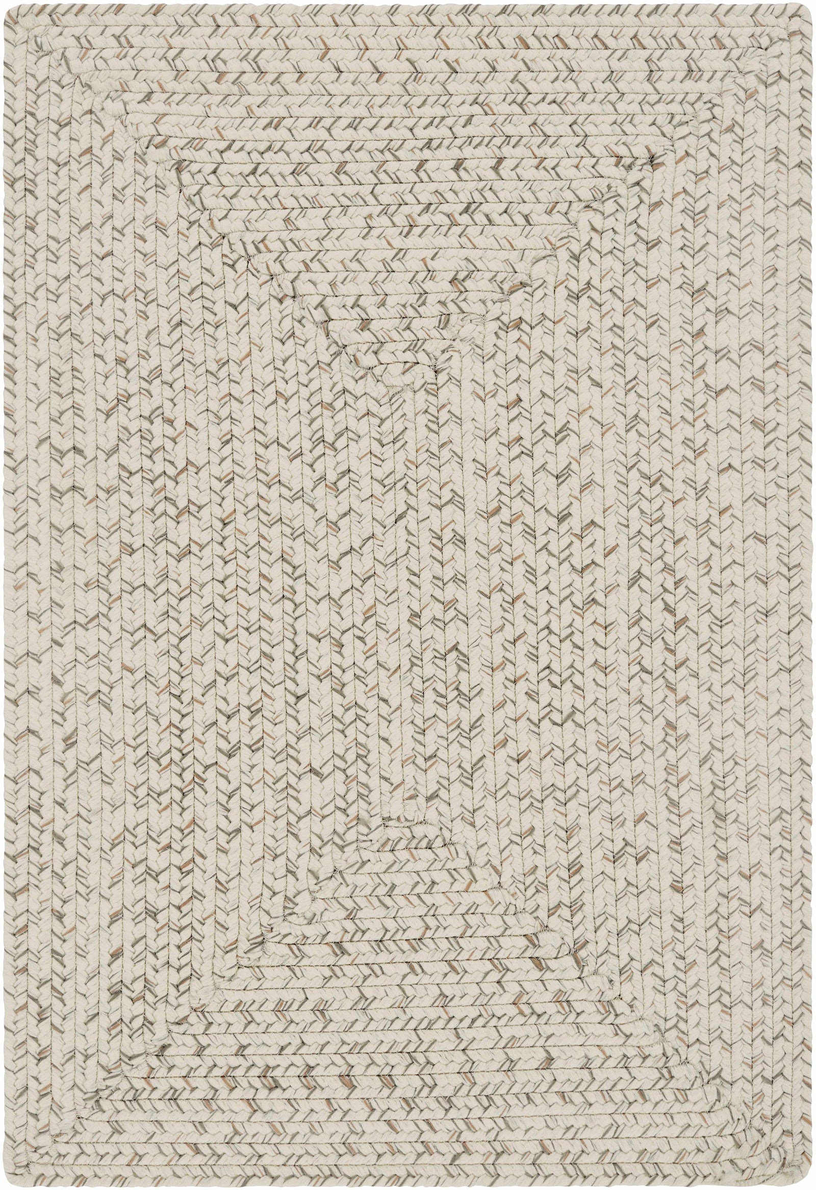 Alfombra trenzada de yute sintético de color beige
