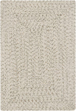 Alfombra trenzada de yute sintético de color beige