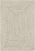 Alfombra trenzada de yute sintético de color beige