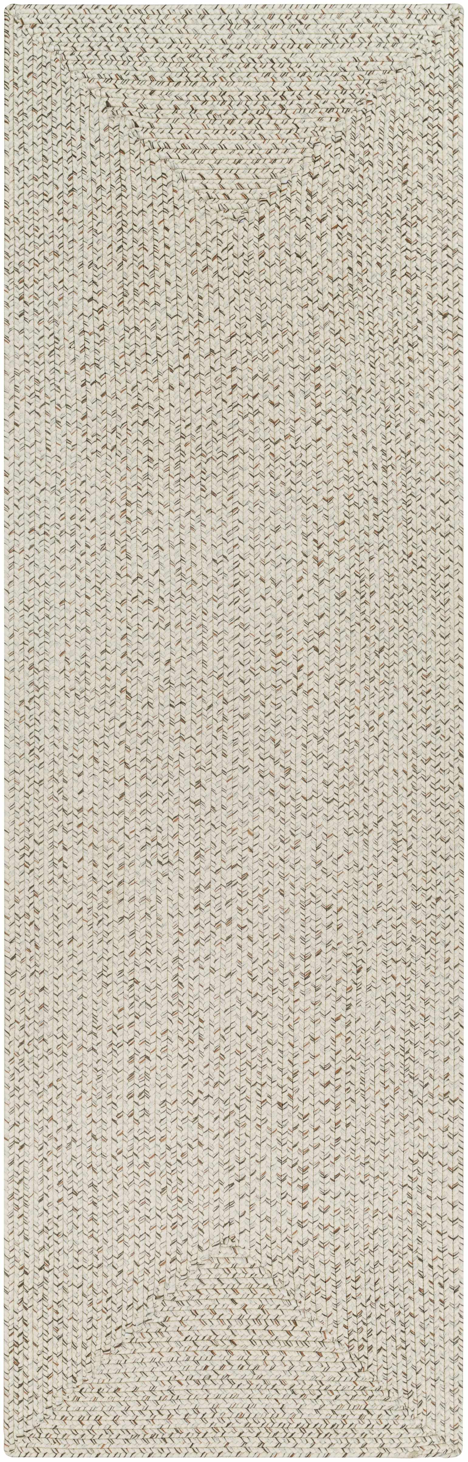 Alfombra trenzada de yute sintético de color beige