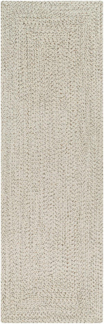 Alfombra trenzada de yute sintético de color beige