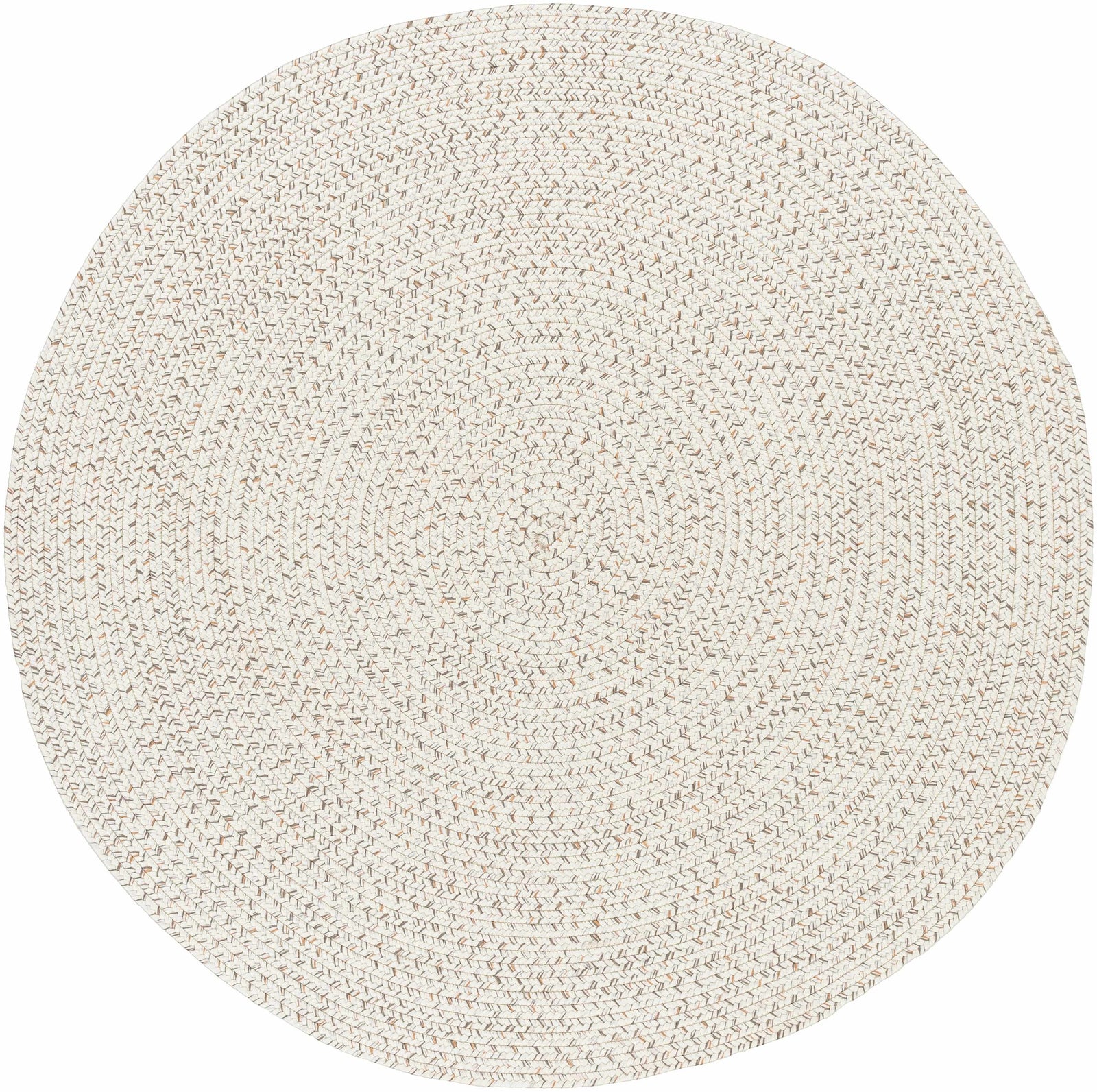 Alfombra trenzada de yute sintético de color beige