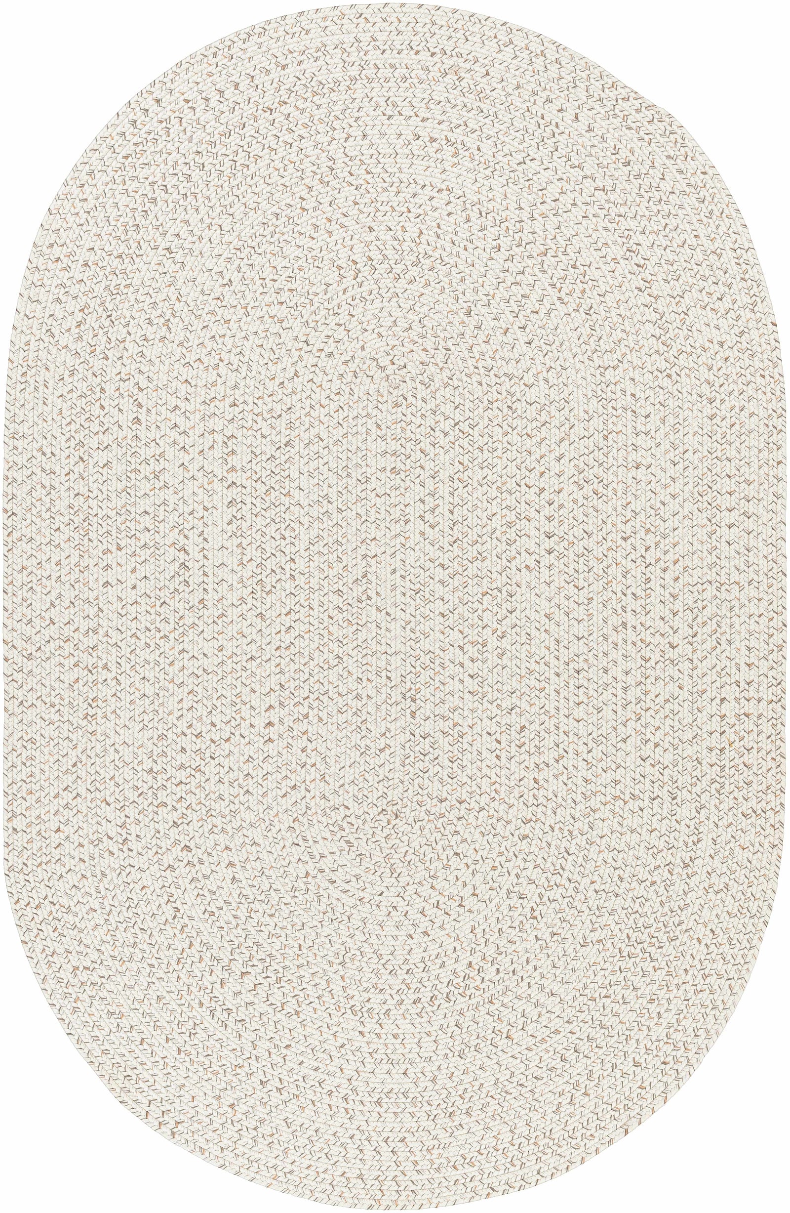 Alfombra trenzada de yute sintético de color beige