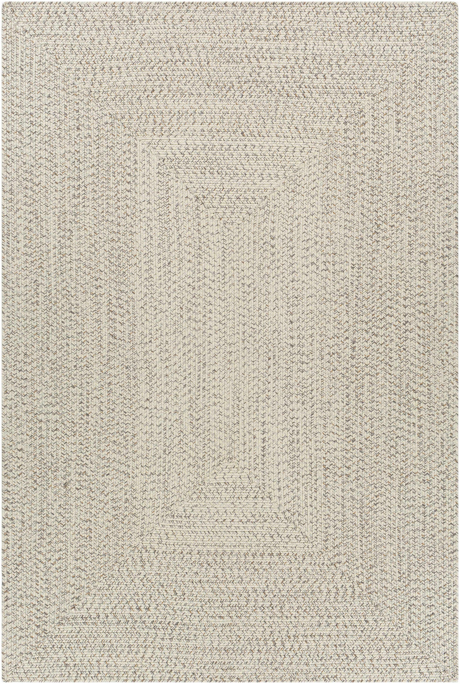 Alfombra trenzada de yute sintético de color beige