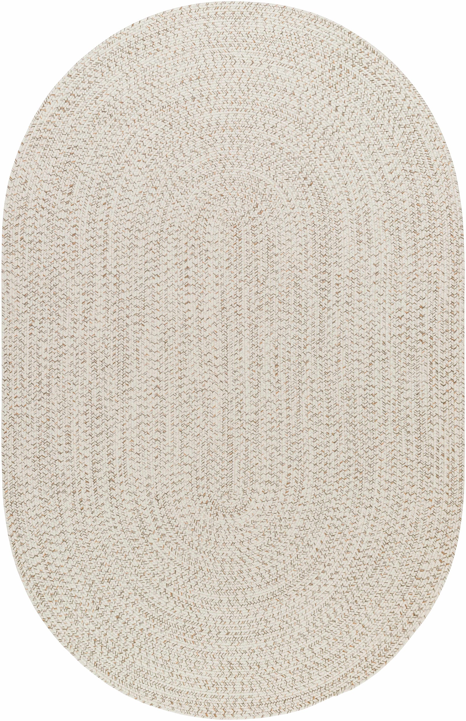 Alfombra trenzada de yute sintético de color beige