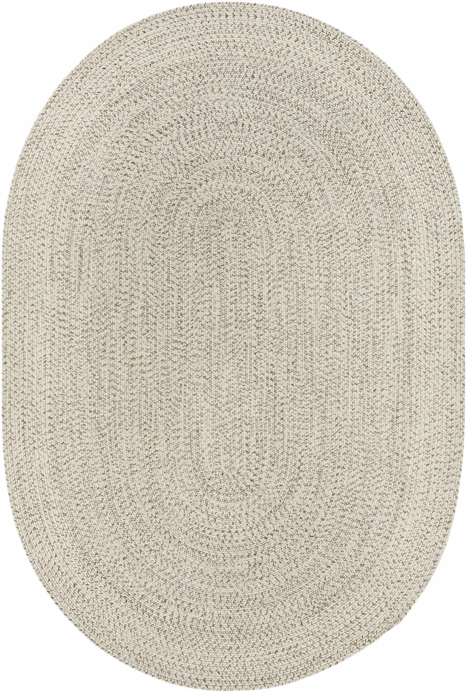 Alfombra trenzada de yute sintético de color beige