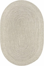 Alfombra trenzada de yute sintético de color beige