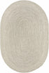 Alfombra trenzada de yute sintético de color beige
