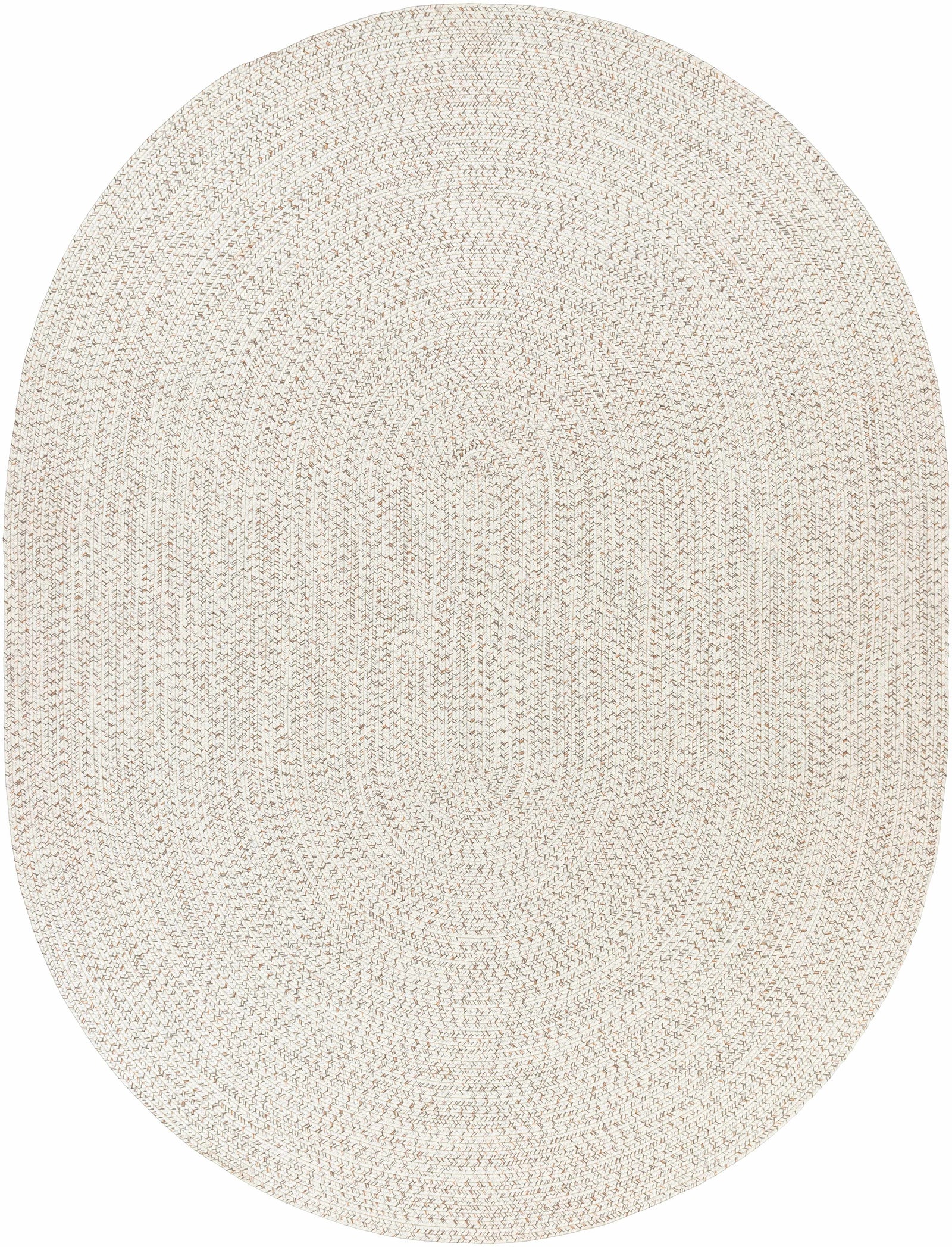 Alfombra trenzada de yute sintético de color beige