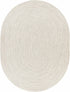 Alfombra trenzada de yute sintético de color beige