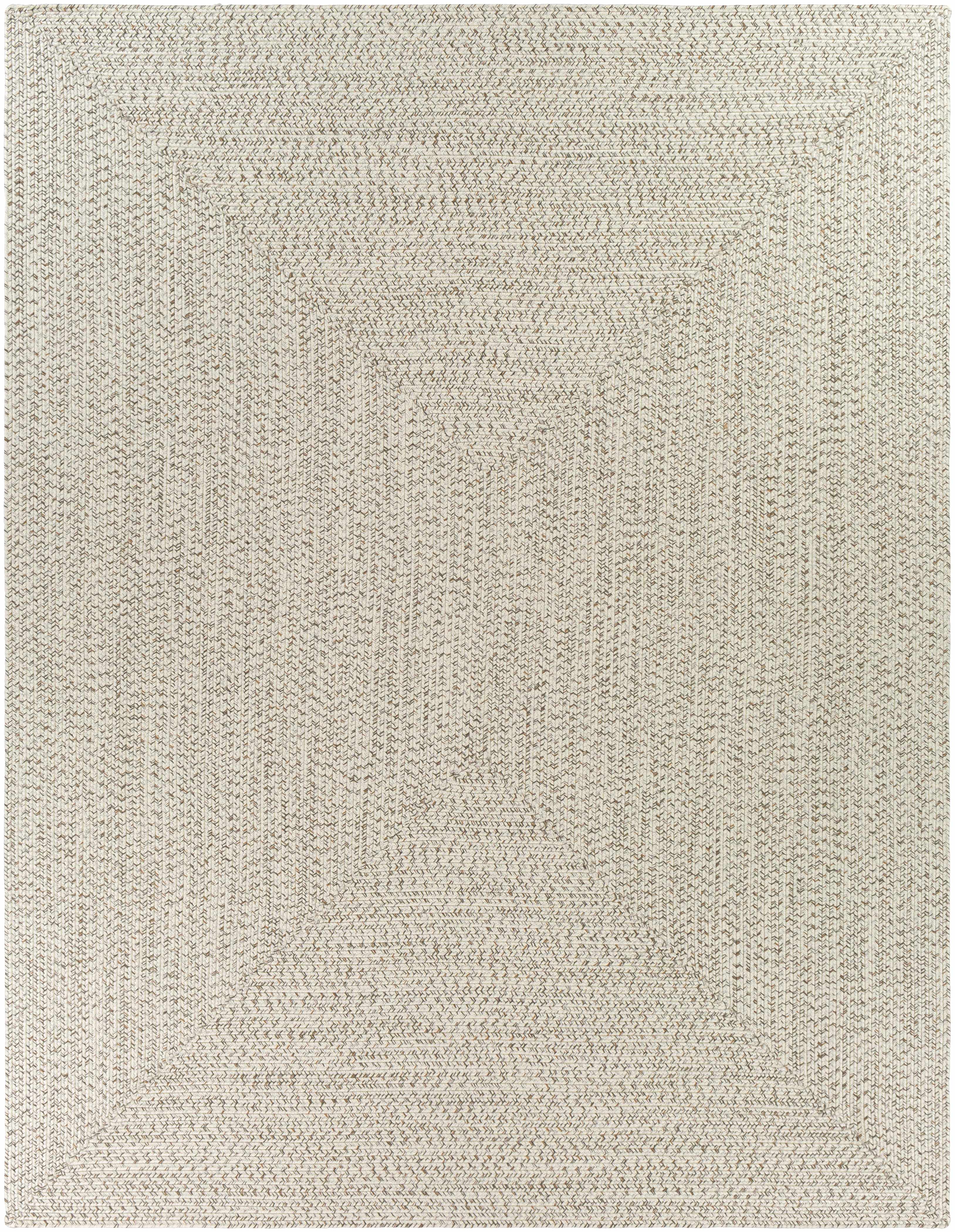 Alfombra trenzada de yute sintético de color beige