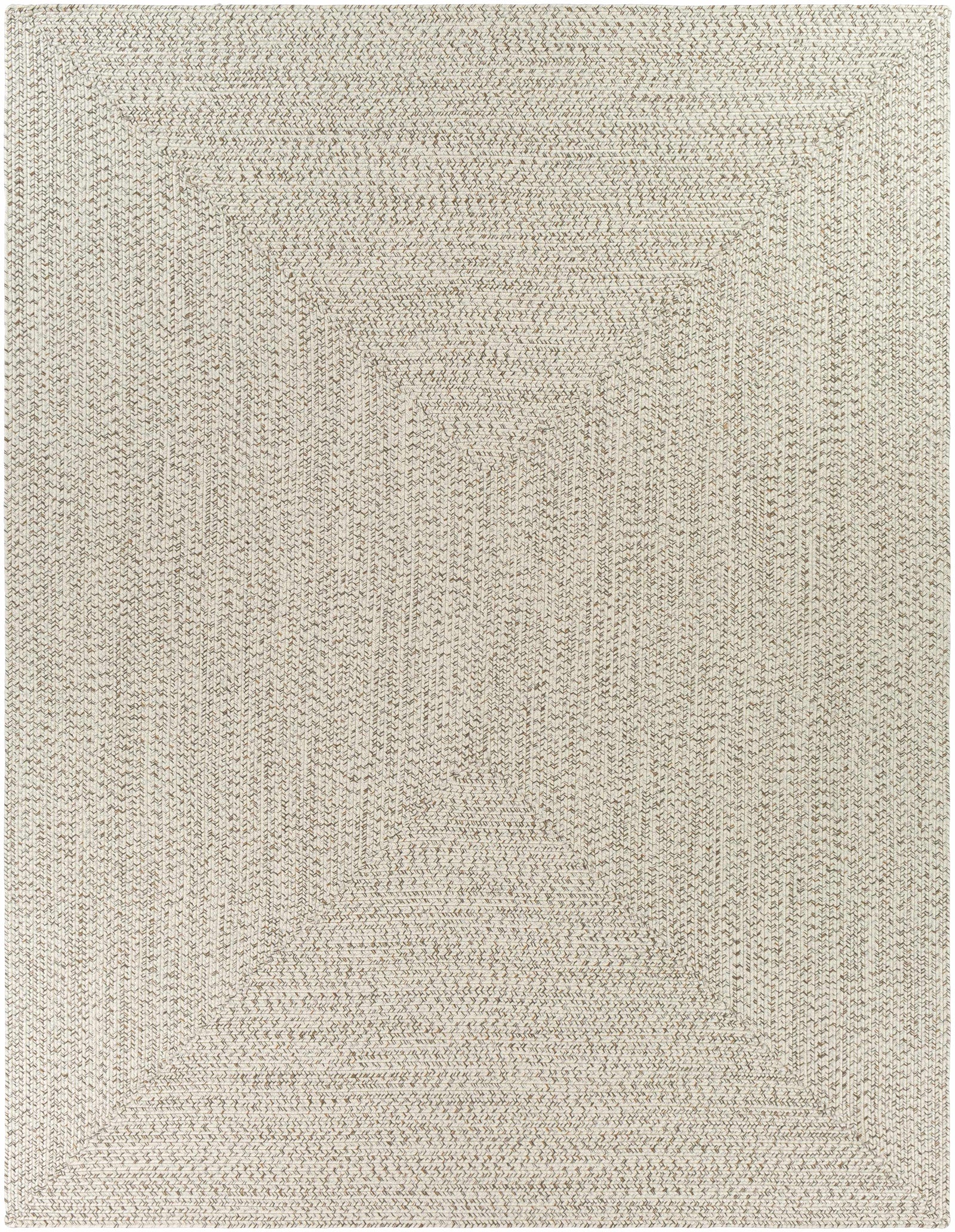 Alfombra trenzada de yute sintético de color beige