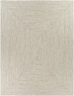 Alfombra trenzada de yute sintético de color beige