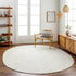 Alfombra trenzada de yute sintético de color beige