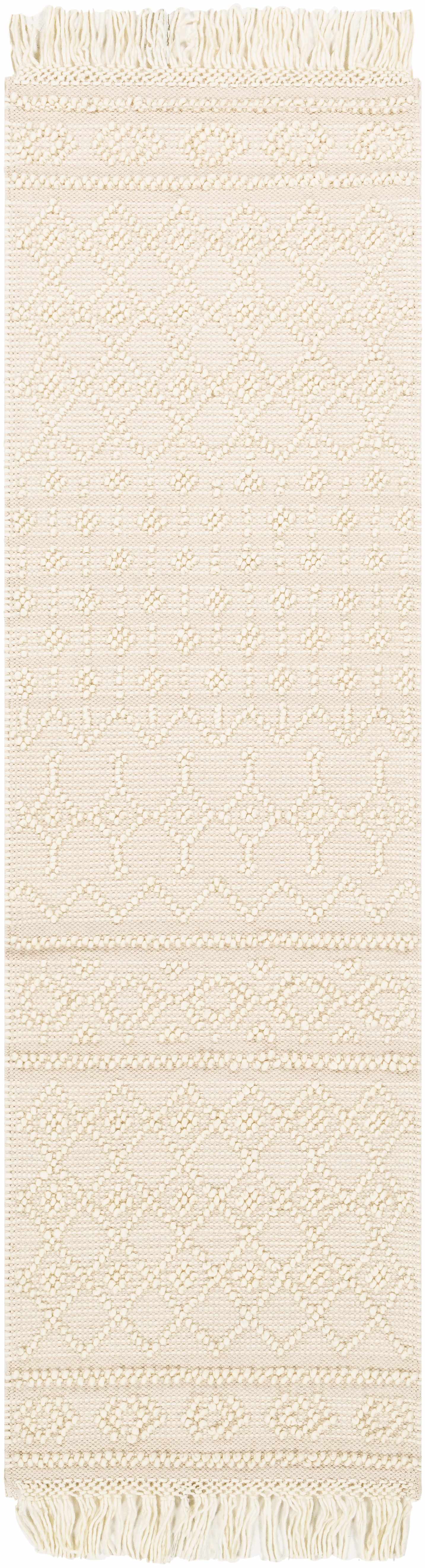 Alfombra de lana y algodón beige Brothers - Liquidación