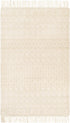 Alfombra de lana y algodón beige Brothers - Liquidación