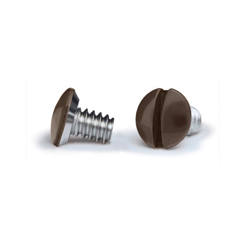 Tornillos para placa de pared de 1/4 de pulgada de color marrón (paquete de 10)