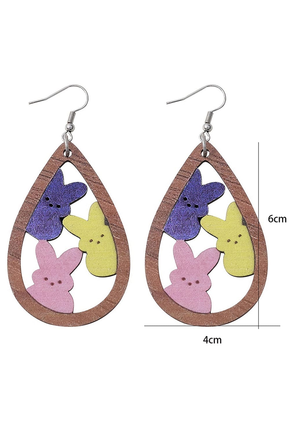 Elegant Brown Bunny Drop Earrings for Easter Fashion