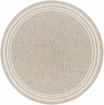 Alfombra beige con borde Burradoo