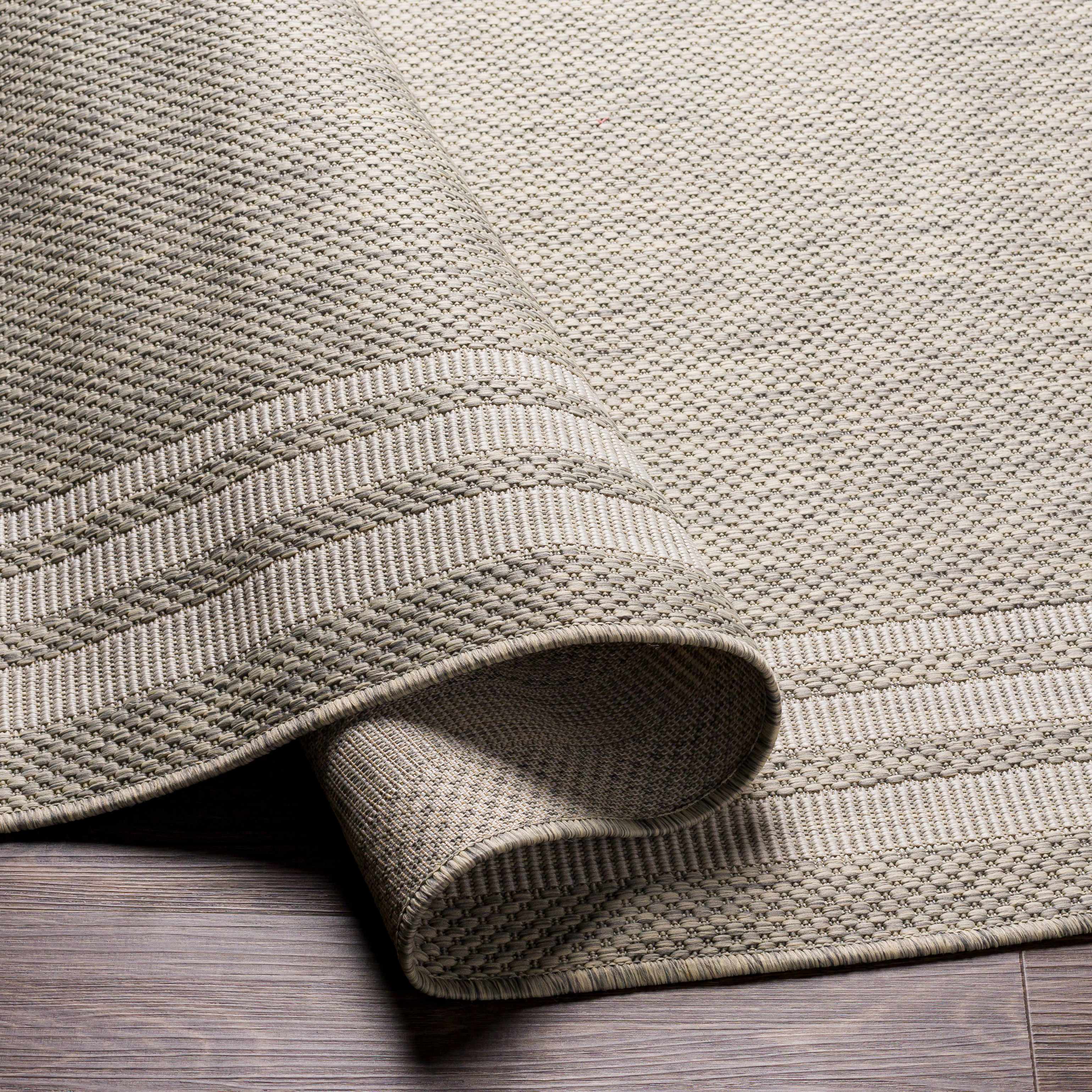 Alfombra beige con borde Burradoo