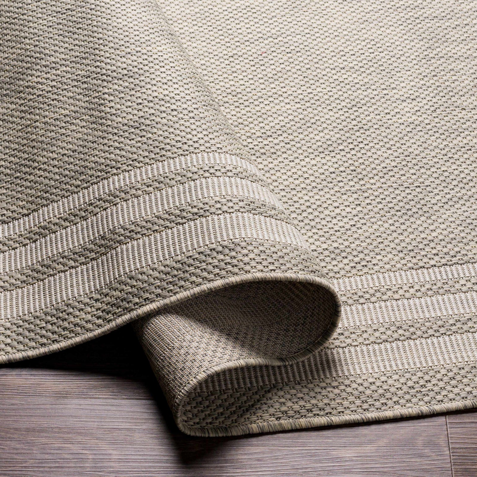 Alfombra beige con borde Burradoo