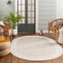 Alfombra beige con borde Burradoo