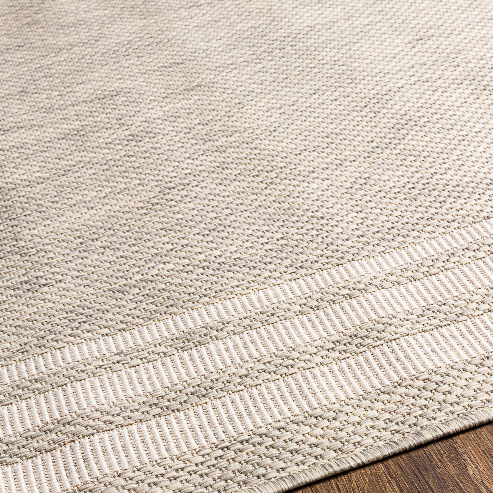 Alfombra beige con borde Burradoo