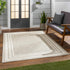Alfombra beige con borde Burradoo
