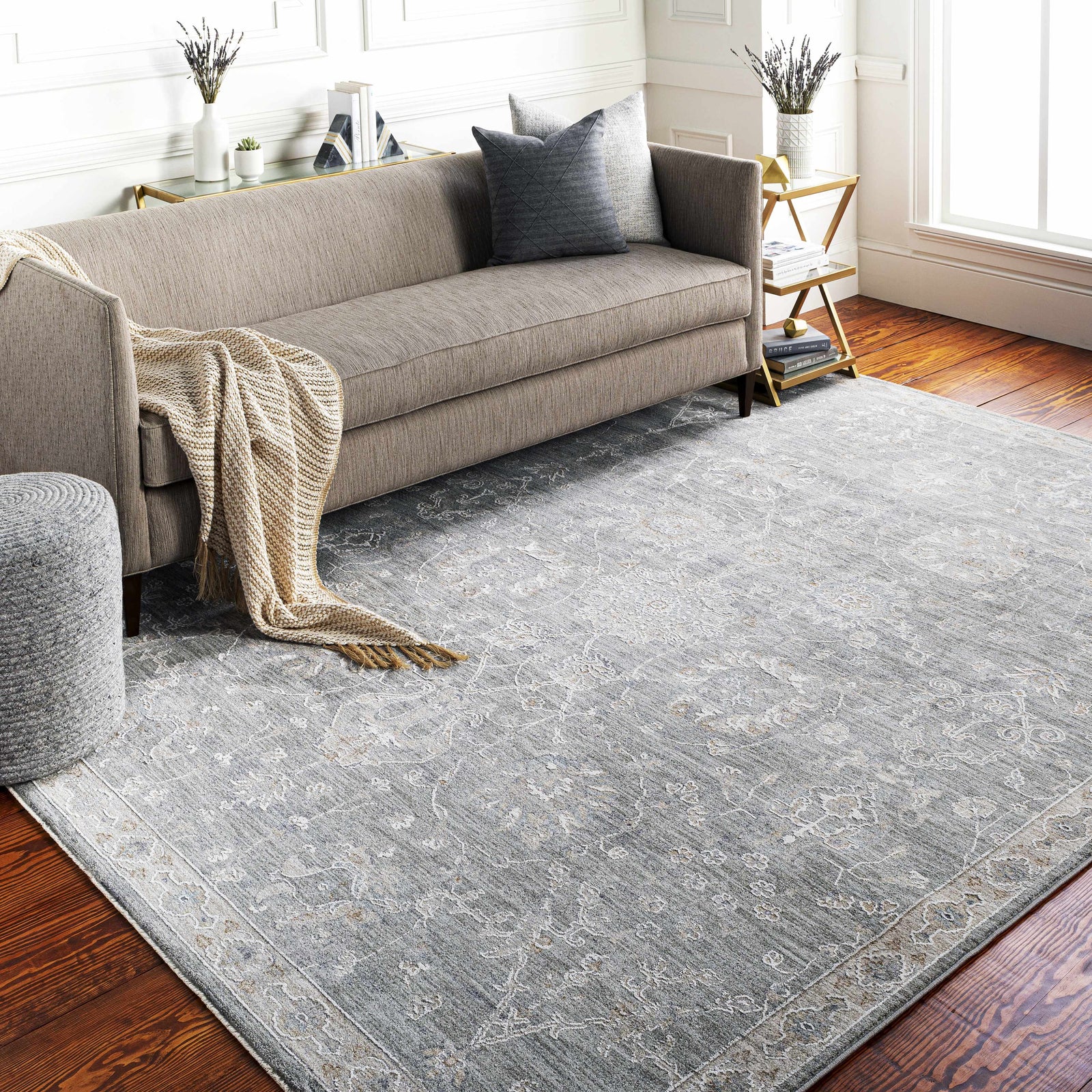 Alfombra persa gris Monterey - Liquidación