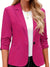 3/4 Sleeve Red Work Blazer