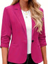 3/4 Sleeve Red Work Blazer