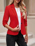 3/4 Sleeve Red Work Blazer