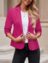 3/4 Sleeve Red Work Blazer