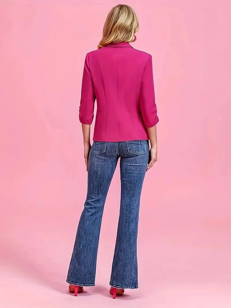 Fitted Red Blazer