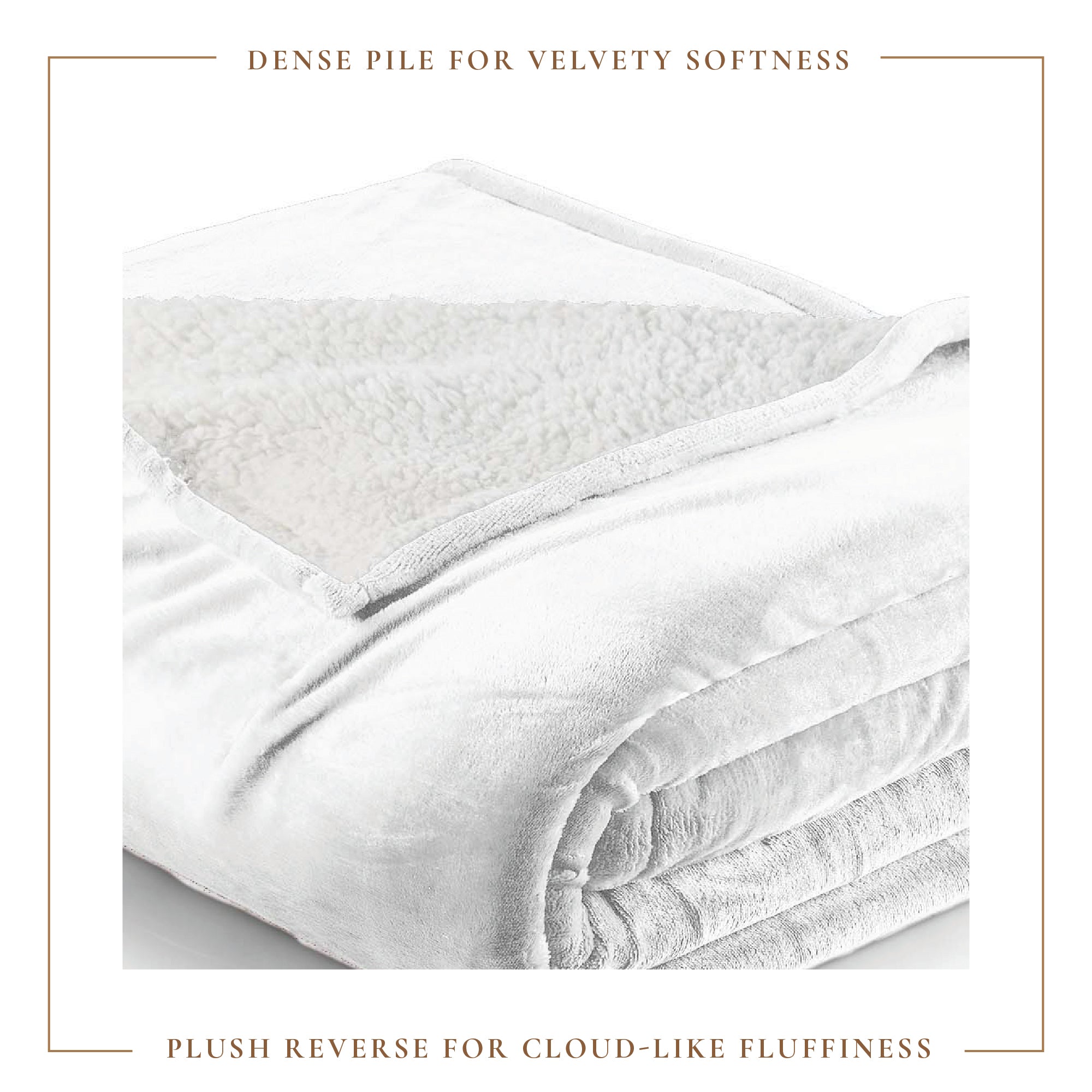 Velvet Plush Sherpa Bed Blanket - Sherpa Fleece Collection