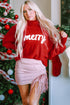 Red Merry Christmas Turtleneck Sweater