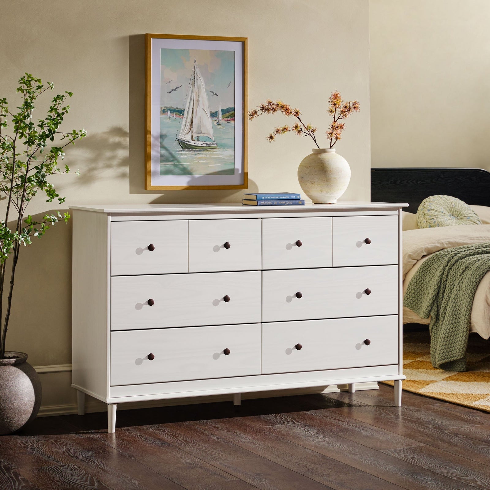 Cómoda de transición de madera maciza Spencer