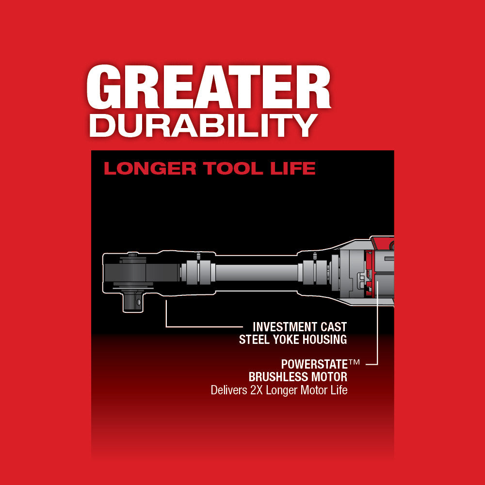 Trinquete de alcance extendido Milwaukee 2560-20 M12 FUEL™ de 3/8 pulg.