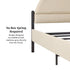 Cama Queen de metal y tapizada con cabecero arqueado Gastonia