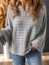 Striped Knit Top with Balloon Sleeves
