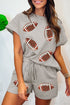 Gray and Orange Sequin Set