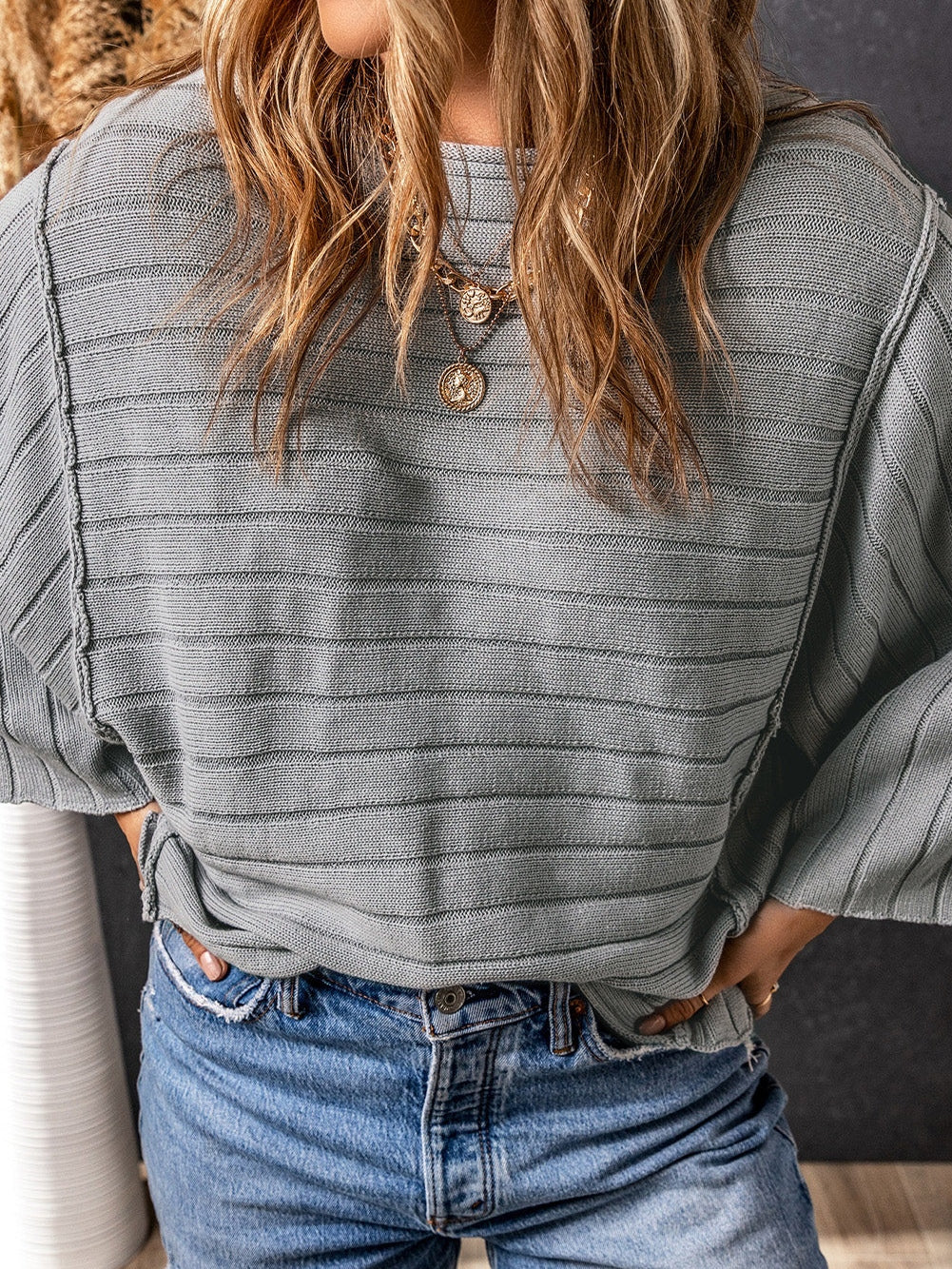 Lightweight Cropped Knit Sweater