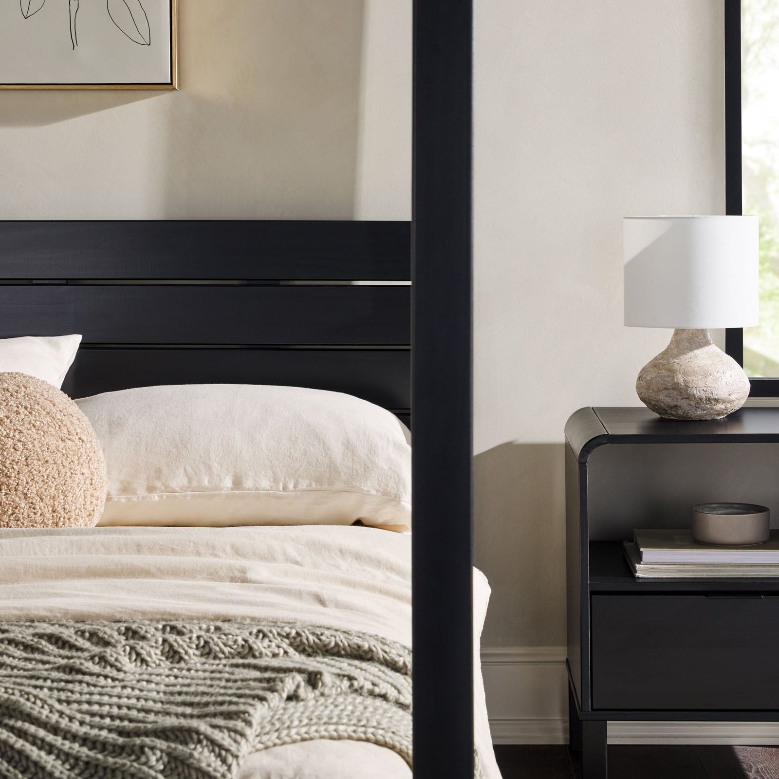 Colección de armazones de cama con dosel de madera maciza de Isla